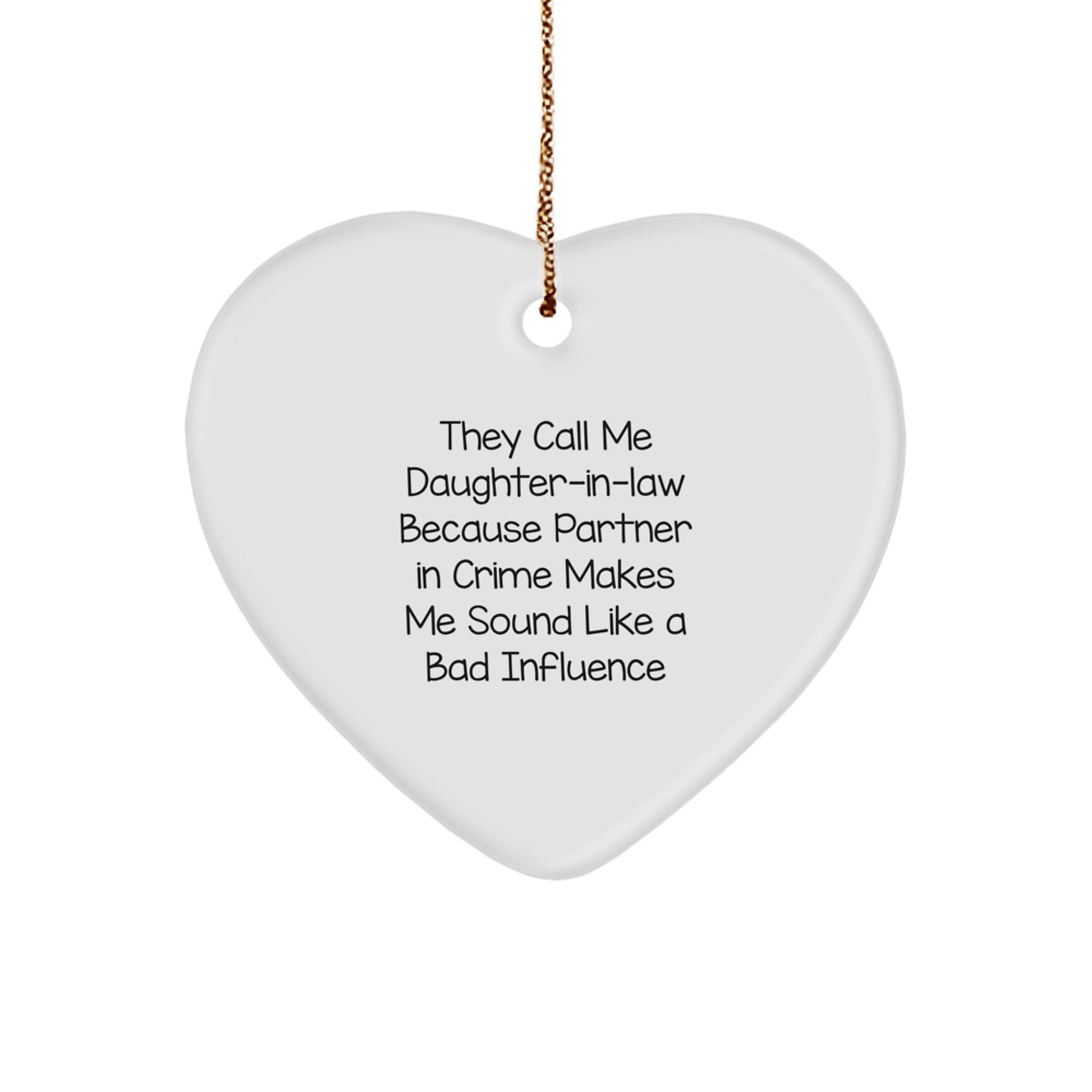 Funny Daughter-in-law Gifts for Christmas Unique Ornaments from Men to Daughter-in-law Partner in Crime - Image 1