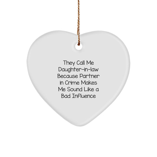 Funny Daughter-in-law Gifts for Christmas Unique Ornaments from Men to Daughter-in-law Partner in Crime - Image 1