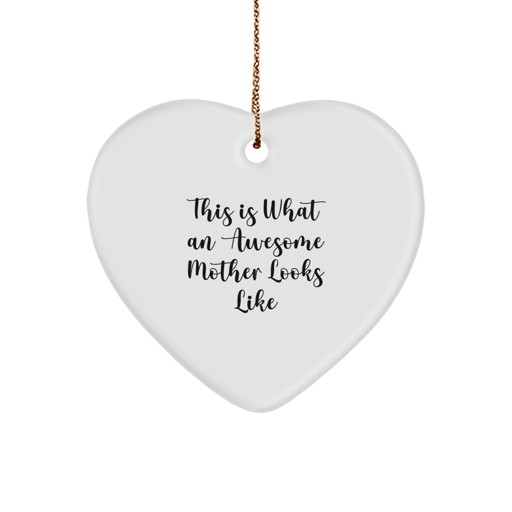 Funny Quotes Gifts for Mother, Heart Ornament, Mother Gifts from Family, Unique Christmas Unique Gifts for Mom - Image 1