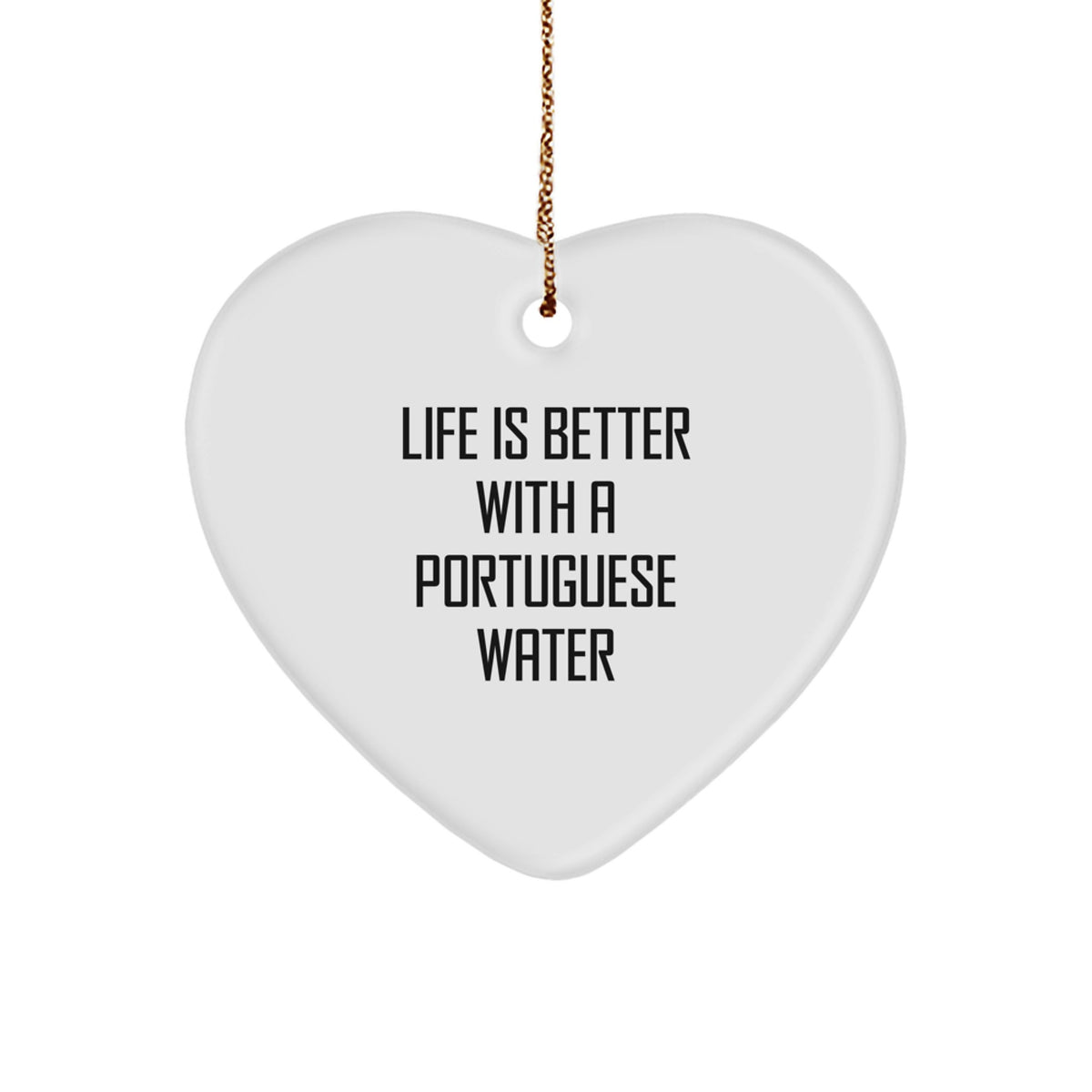 Portuguese Water Dog Lovers Heart Ornament Gifts from Family, Friends, or Coworkers for Christmas - Image 1