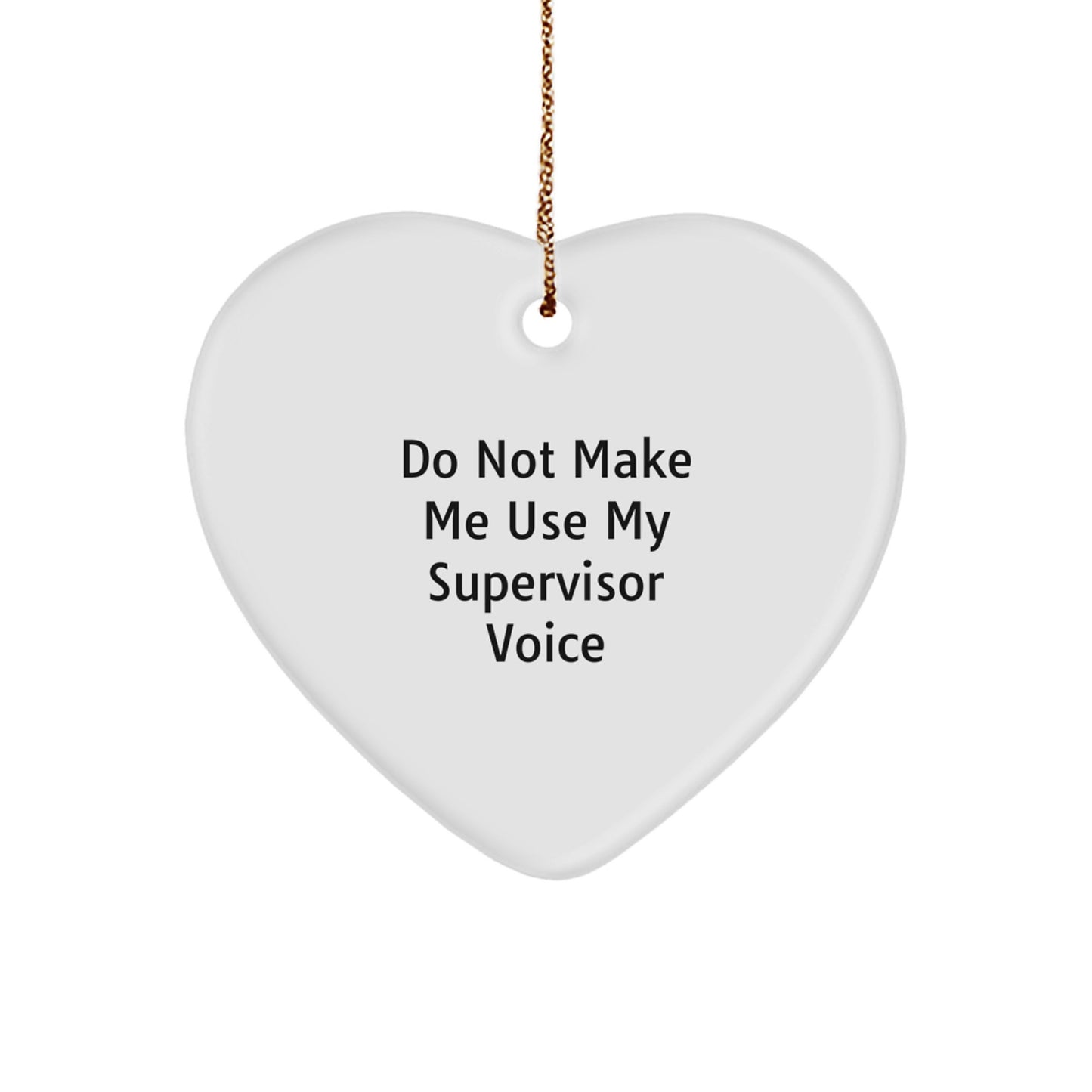Supervisor Christmas Ornament for Coworkers Idea Gift – White Heart - Image 1