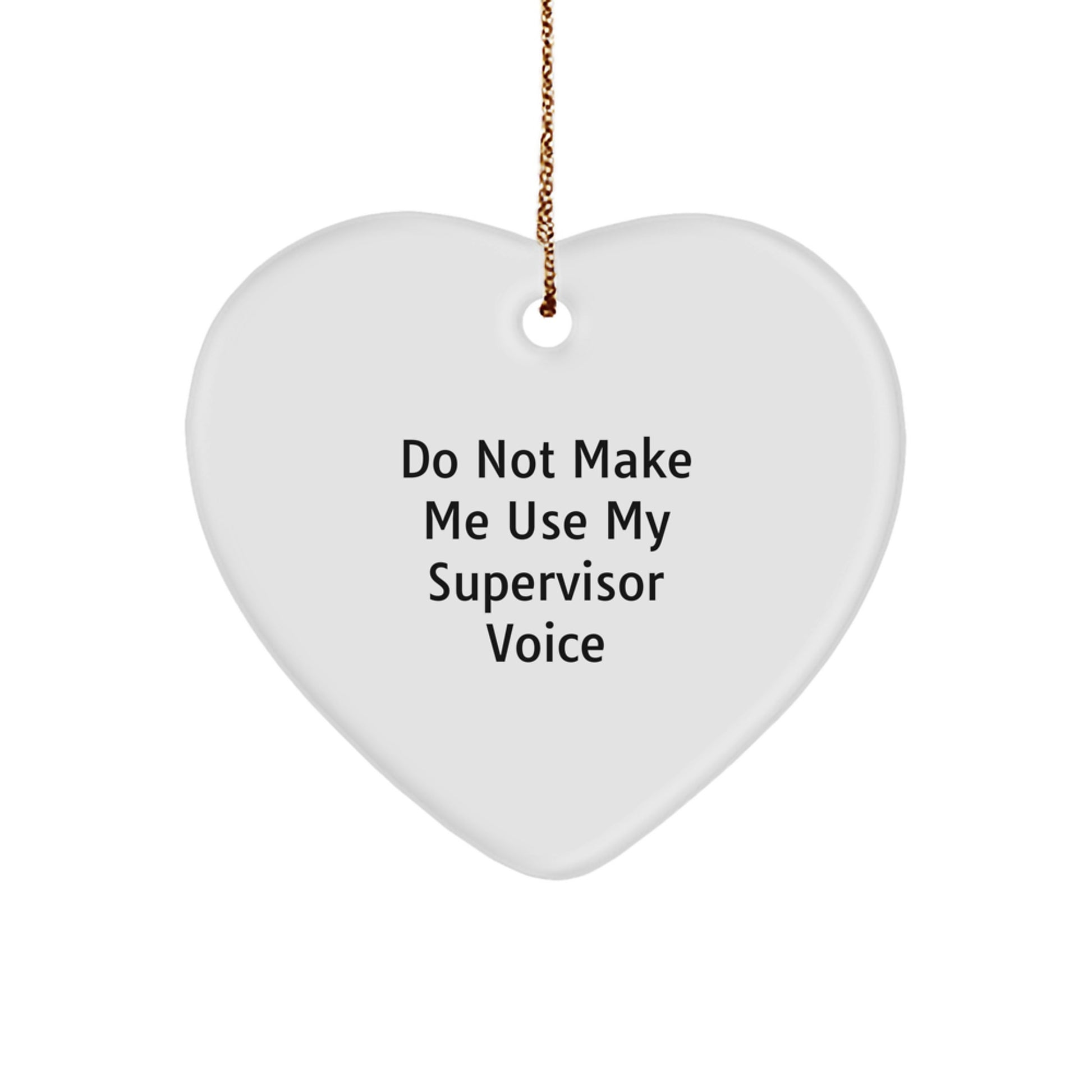 Supervisor Christmas Ornament for Coworkers Idea Gift – White Heart - Image 1