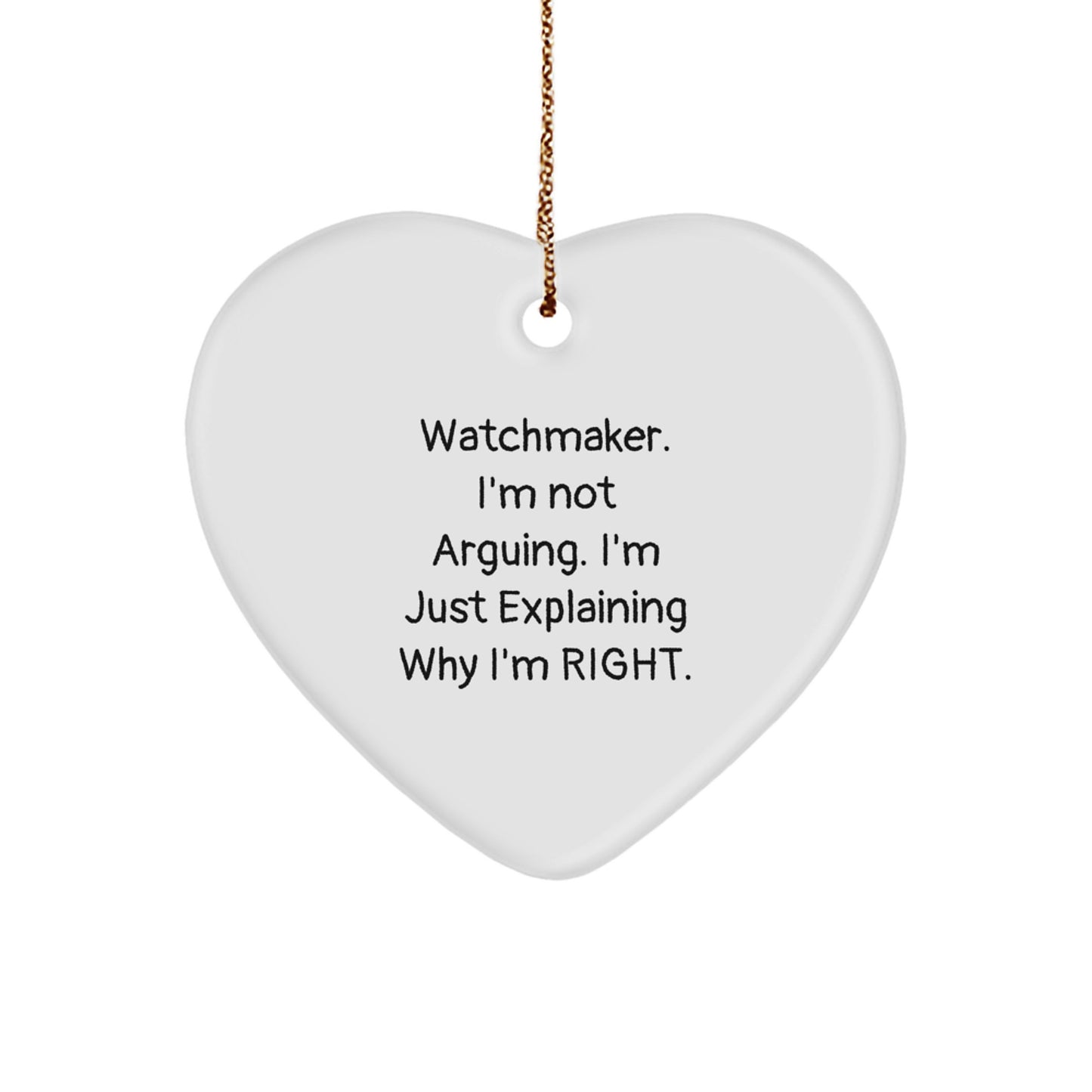 Watchmaker Heart Ornament for Kids Favorite Christmas Gift - Image 1