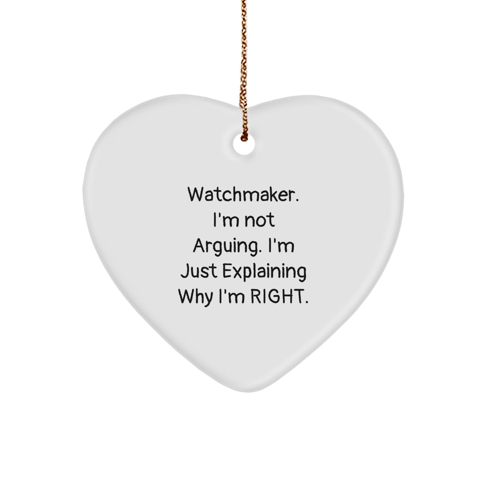 Watchmaker Heart Ornament for Kids Favorite Christmas Gift - Image 1