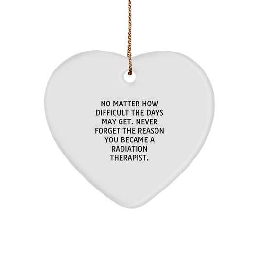 Funny Radiation Therapist Heart Ornament Gifts from Family for Christmas Unique - Image 1