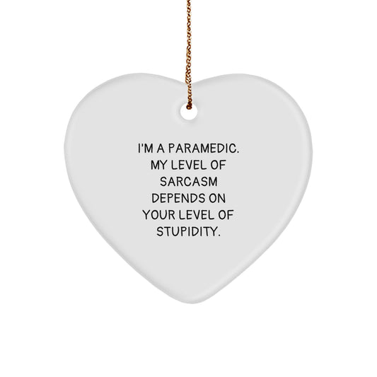 Unique Rescue Worker Christmas Unique Gifts from Friends and Family for Rescue Workers with a Touch of Sarcasm - Funny Heart Ornament - Image 1
