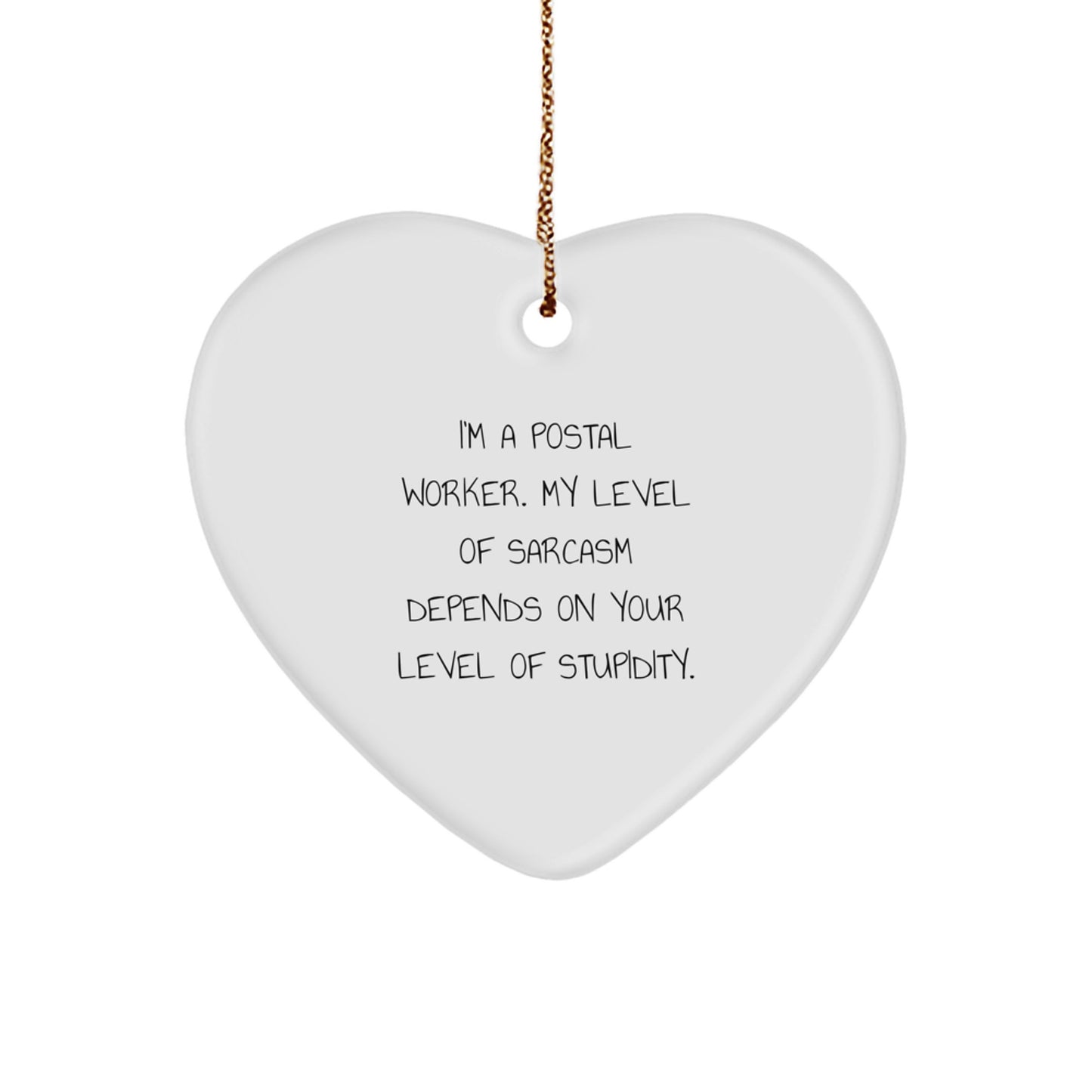 Gifts from Friends and Family for Postal Workers - Funny Heart Ornament - Christmas Unique Gifts for Postal Worker Men and Women - Image 1