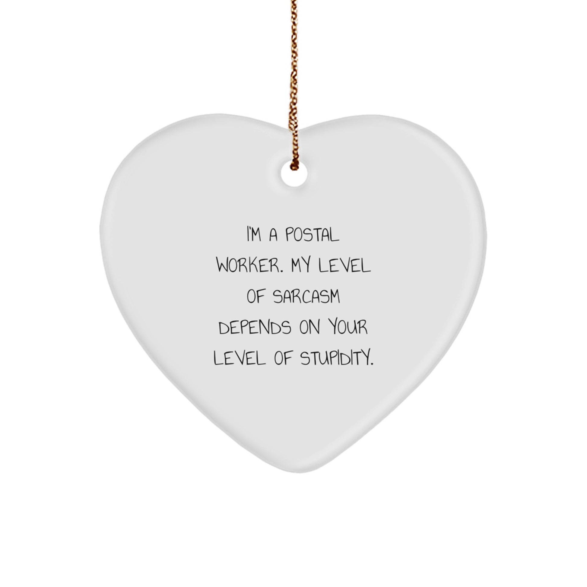 Gifts from Friends and Family for Postal Workers - Funny Heart Ornament - Christmas Unique Gifts for Postal Worker Men and Women - Image 1