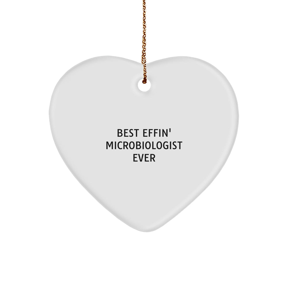 Funny Microbiologist Heart Ornament - Best Effin' Ever Christmas Unique Gifts from Friends for Microbiologist - Image 1