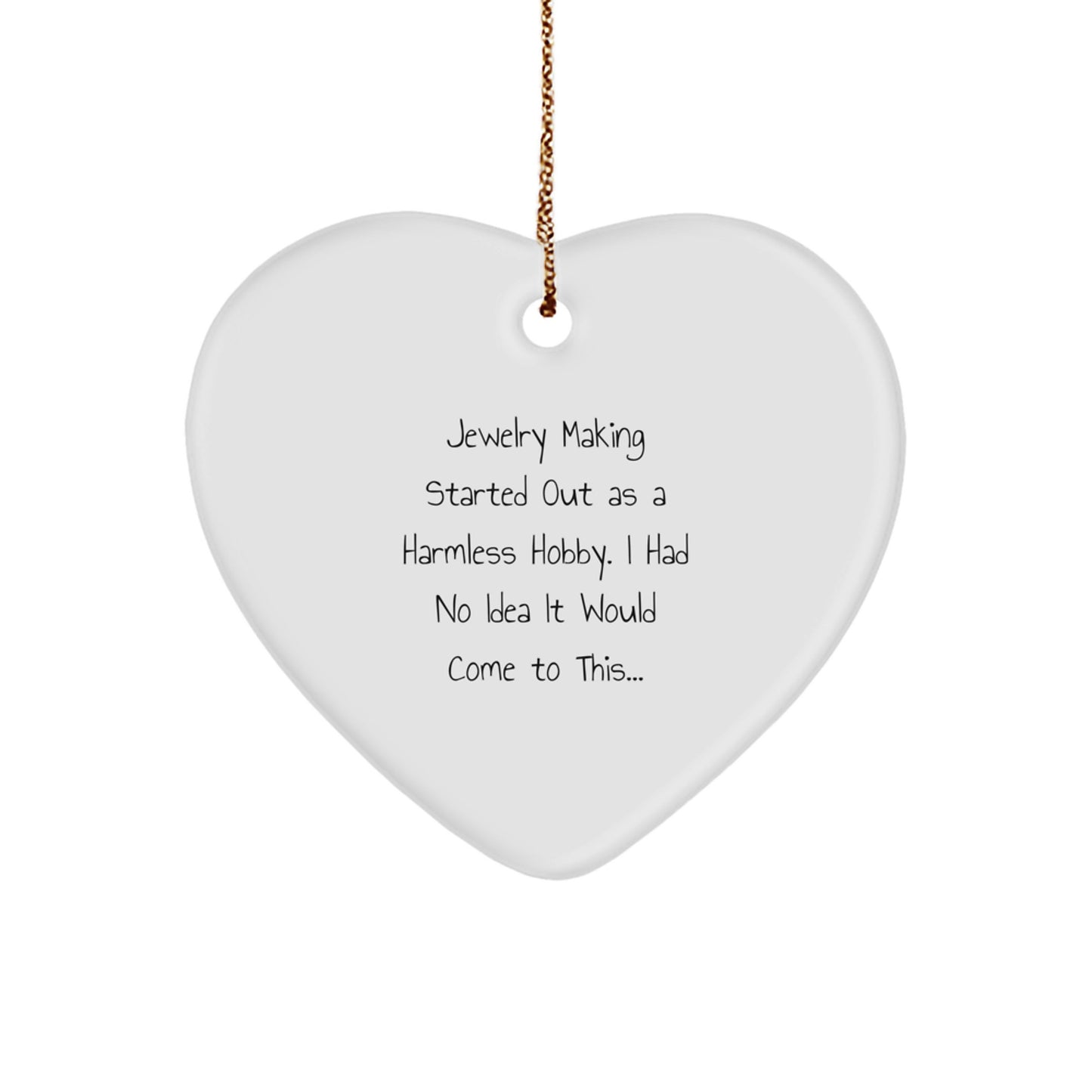 Jewelry Making Heart Keepsake Christmas Ornament for Him Gift - Image 1
