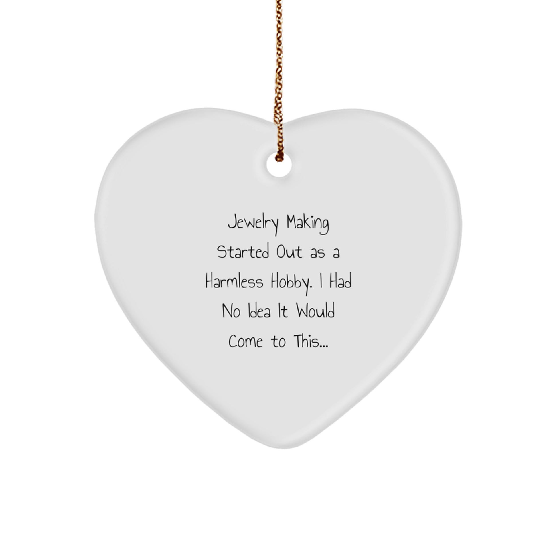 Jewelry Making Heart Keepsake Christmas Ornament for Him Gift - Image 1