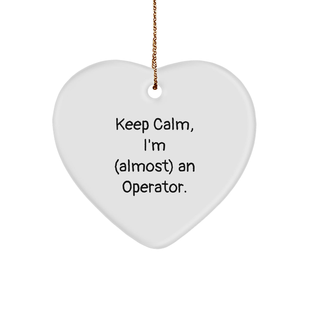 Funny Operator Christmas Unique Gifts from Men, Unique Heart Ornament for Operator Friends and Family - Image 1