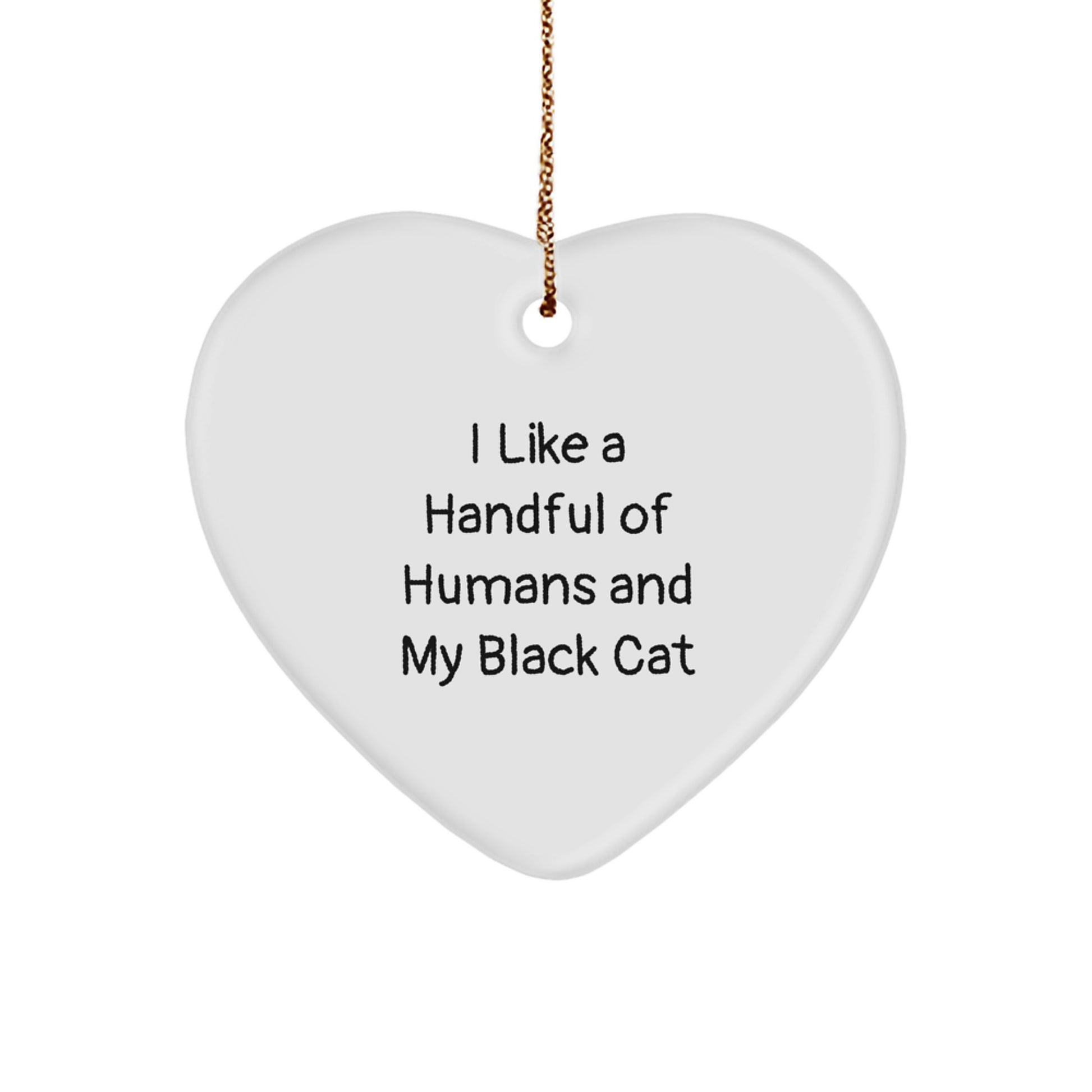 Funny Black Cat Heart Ornament Gifts from Men to Family for Christmas Unique Presents - Image 1