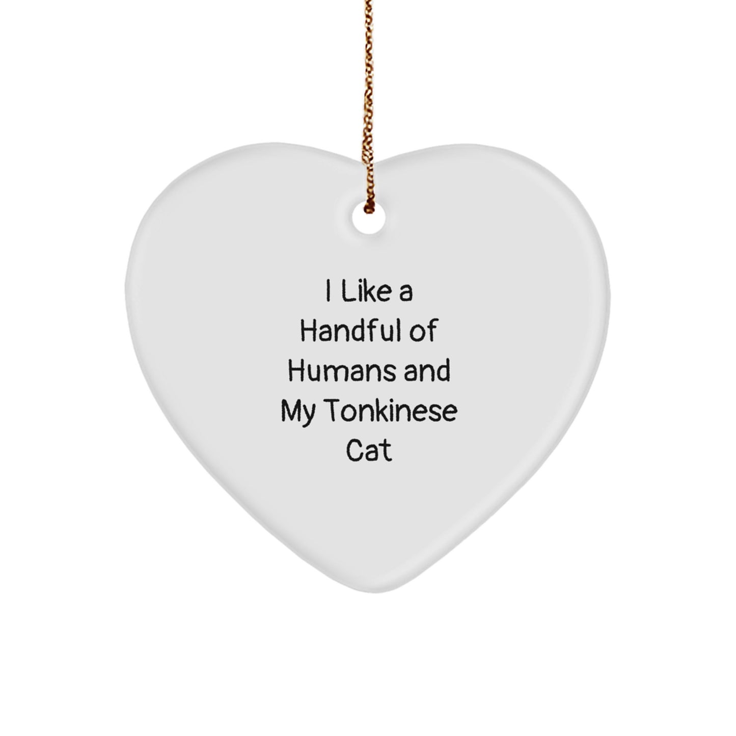 Tonkinese Cat Heart Ornament Gifts from Friends, Perfect for Tonkinese Cat Lovers on Christmas Unique Gifts - Image 1