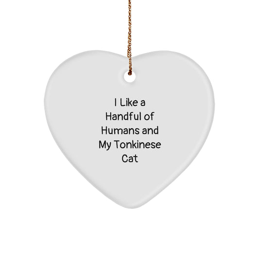 Tonkinese Cat Heart Ornament Gifts from Friends, Perfect for Tonkinese Cat Lovers on Christmas Unique Gifts - Image 1