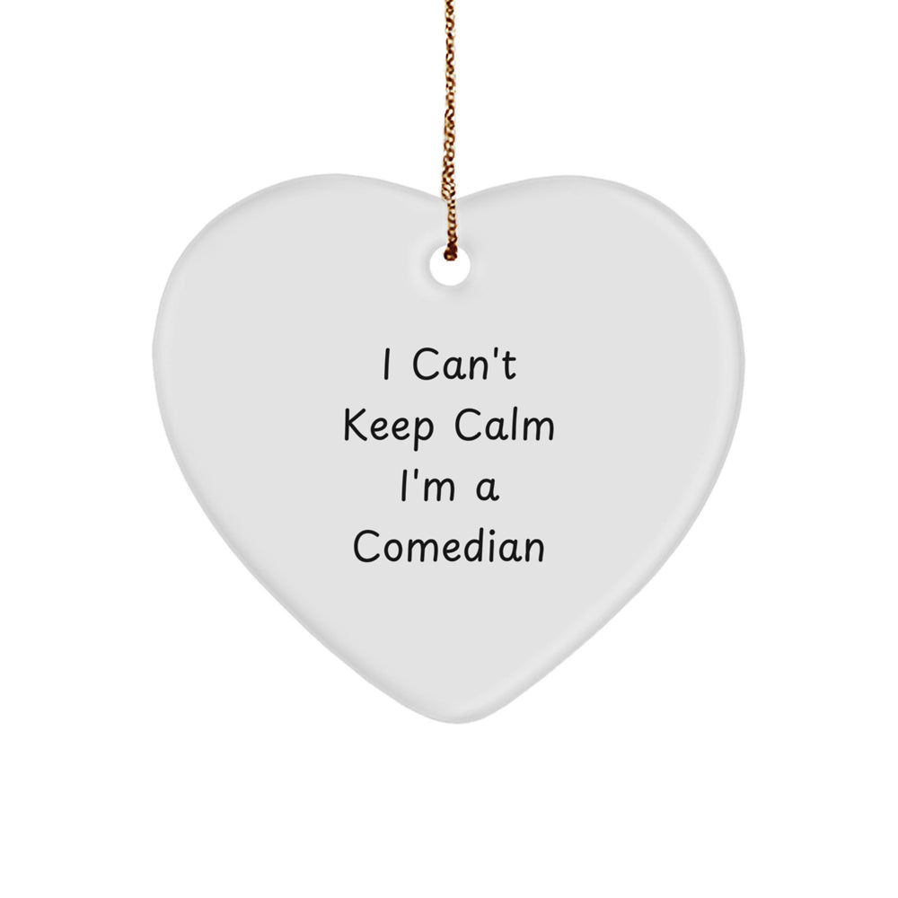 Funny Comedian Heart Ornament Gifts from Friends for Comedian Men - Image 1