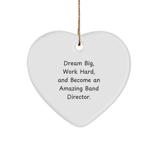 Funny Heart Ornament for Band Director, Inspirational Gifts from Friends to Family for Christmas Unique Gifts - Image 1