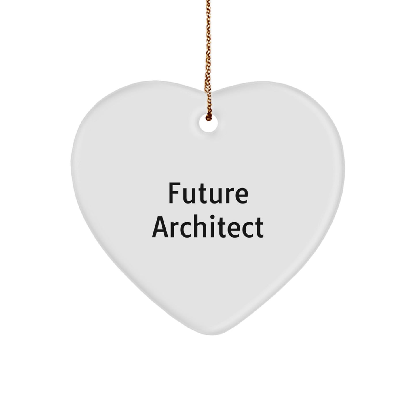Future Architect Gifts from Men to Coworkers - Inspirational Heart Ornament for Christmas Unique Gifts - Image 1
