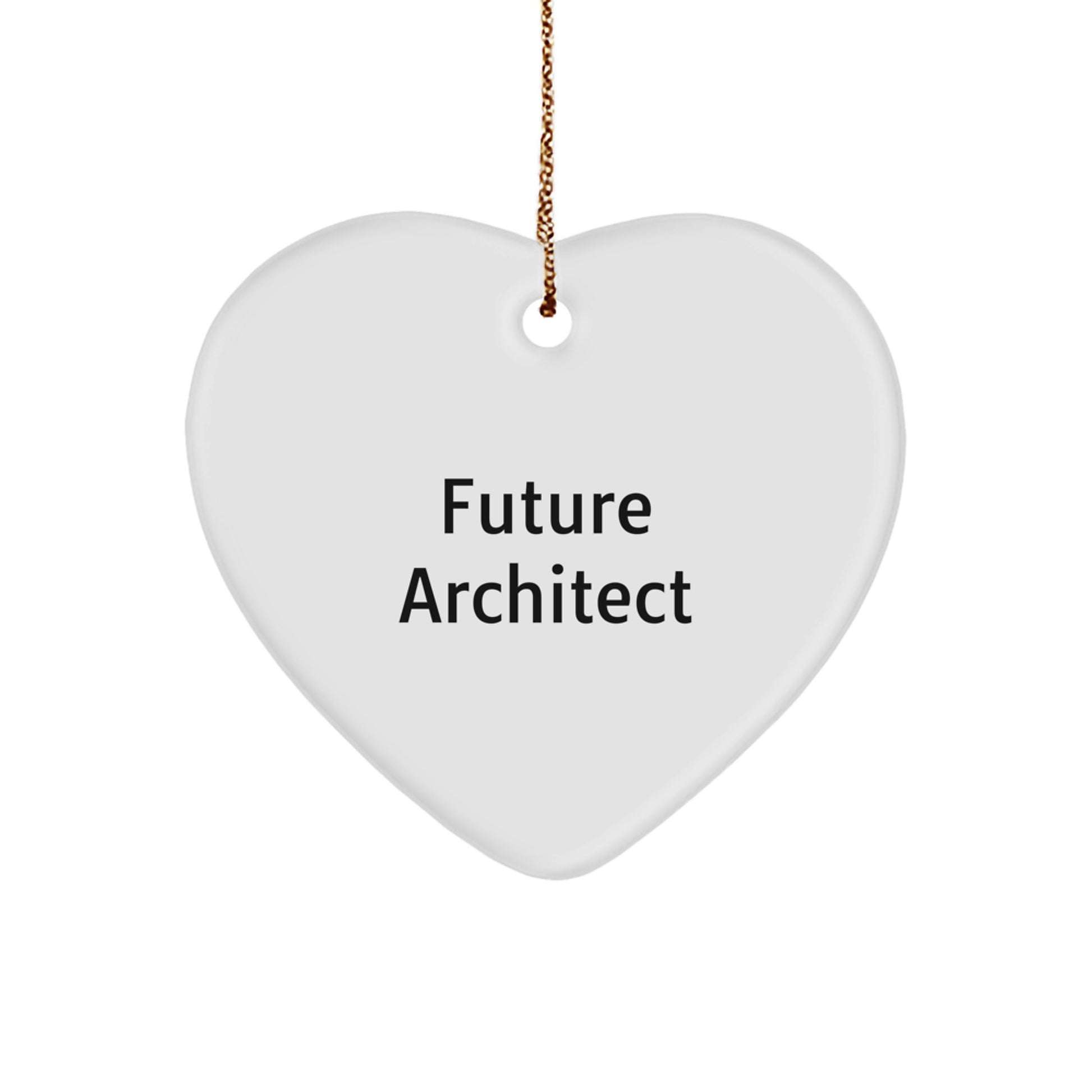 Future Architect Gifts from Men to Coworkers - Inspirational Heart Ornament for Christmas Unique Gifts - Image 1