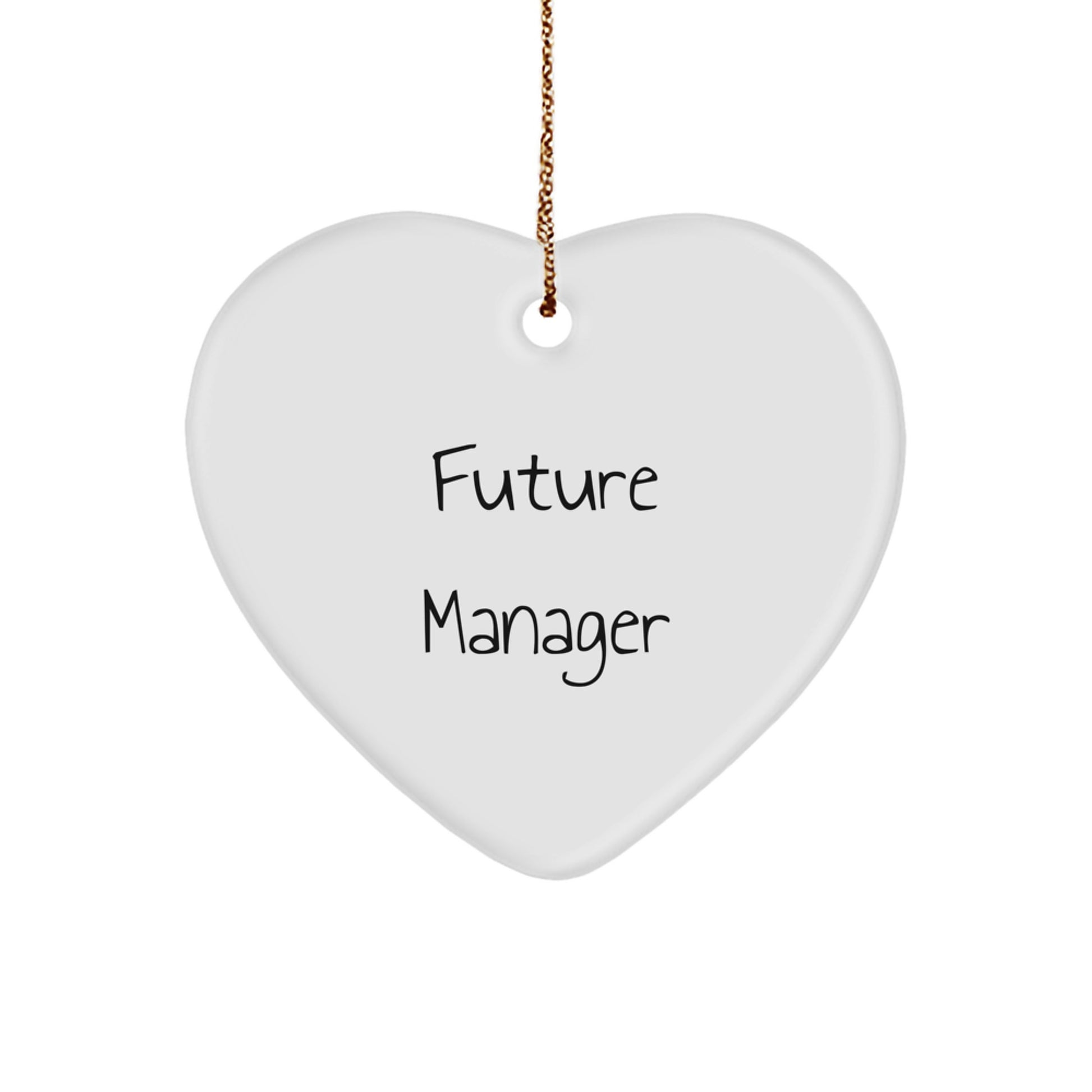 Funny Quote Gifts for Future Manager, Heart Ornament Christmas Unique Gifts from Boss, Coworkers, Family to Manager, Men, Women, Friends - Image 1