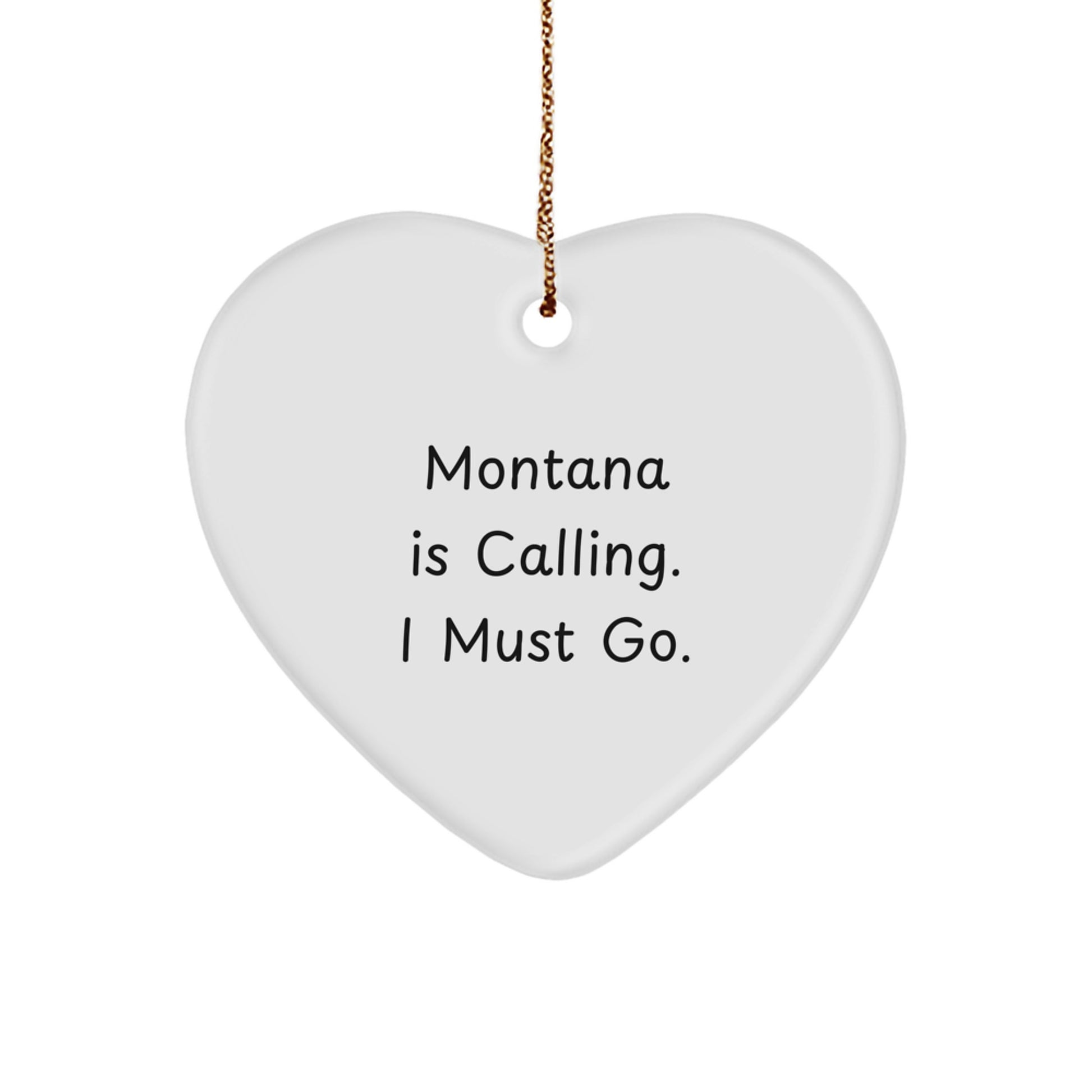 Funny Montana Heart Ornament Gifts from Men Women Friends Coworkers Family, Montana Christmas Unique Gifts,  - Image 1