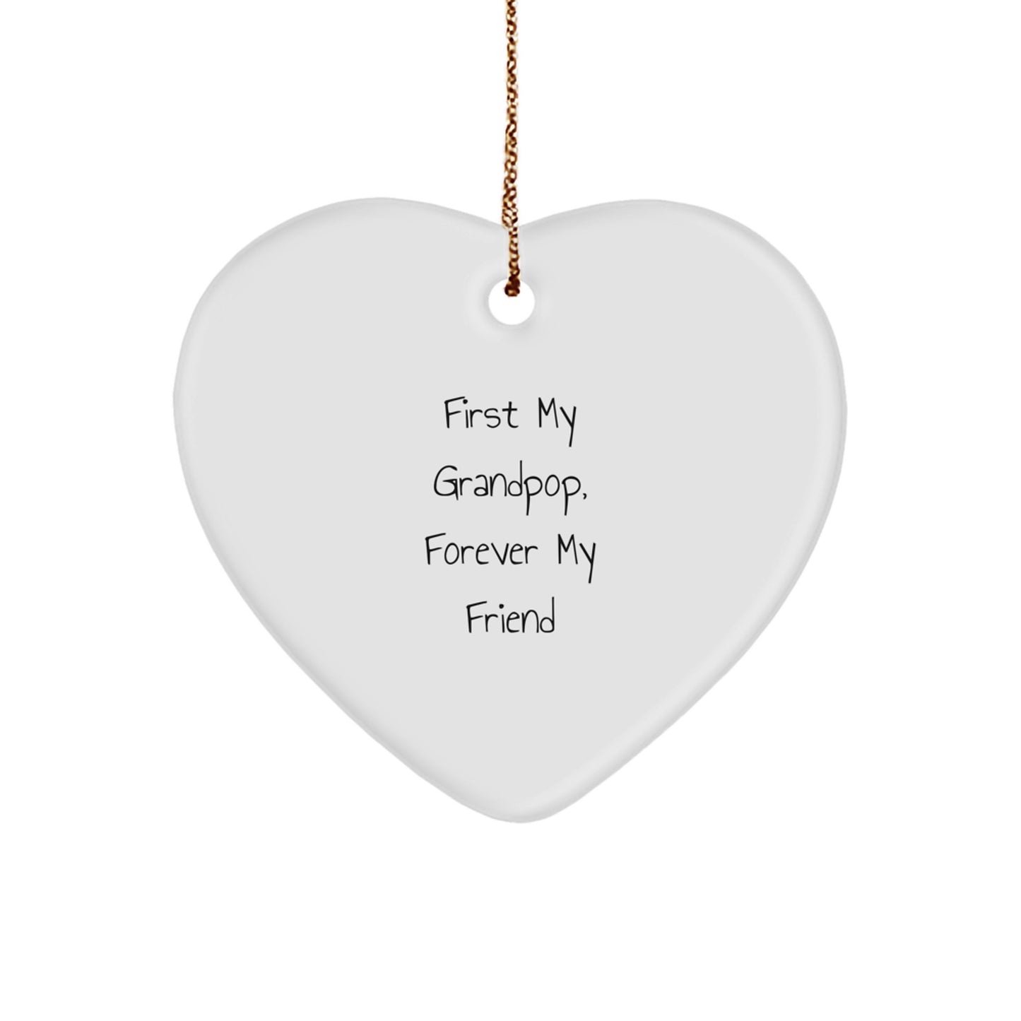 Grandpop Christmas Ornament for Him Gift First My Grandpop, Forever - Image 1