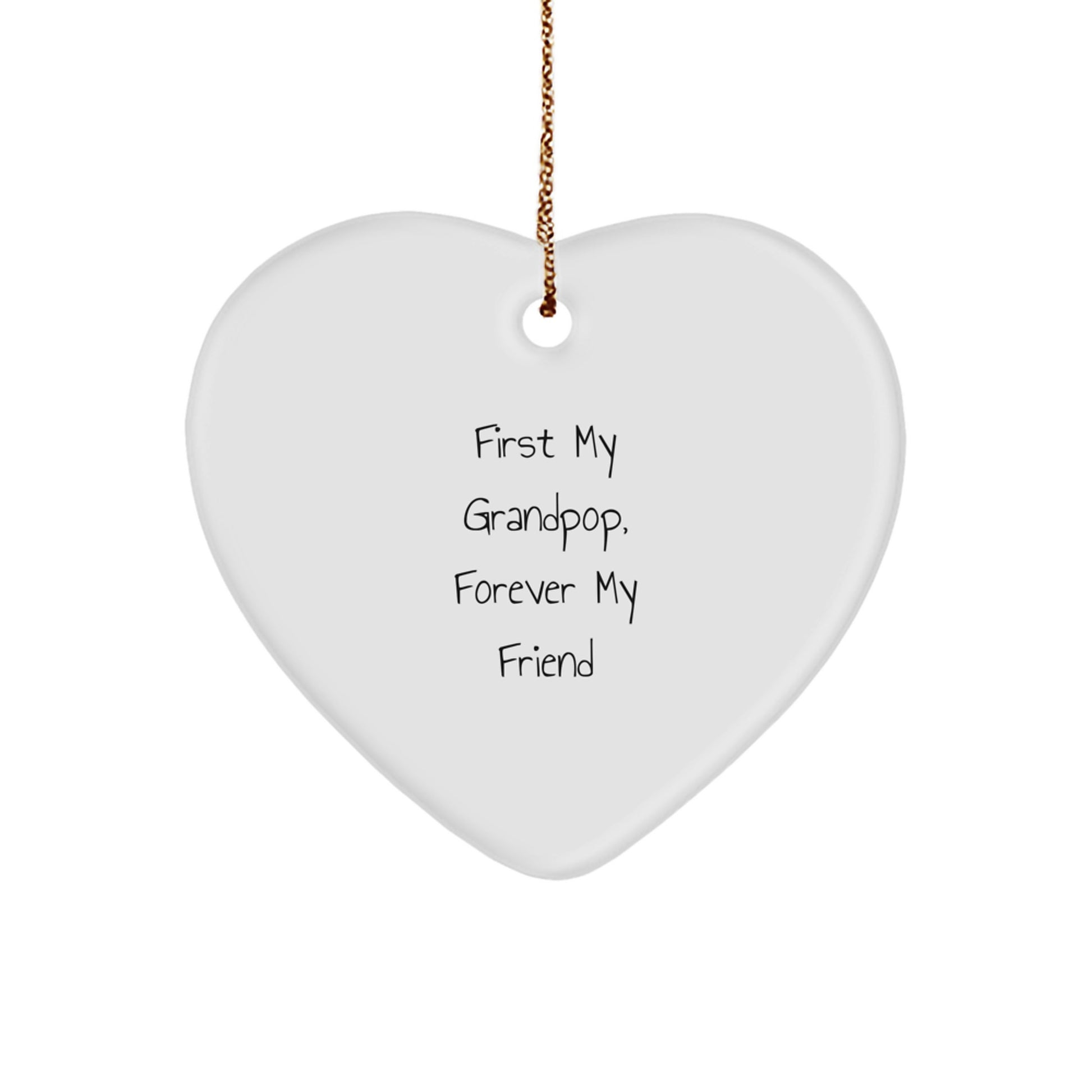 Grandpop Christmas Ornament for Him Gift First My Grandpop, Forever - Image 1