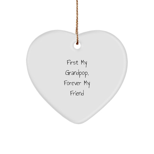 Grandpop Christmas Ornament for Him Gift First My Grandpop, Forever - Image 1