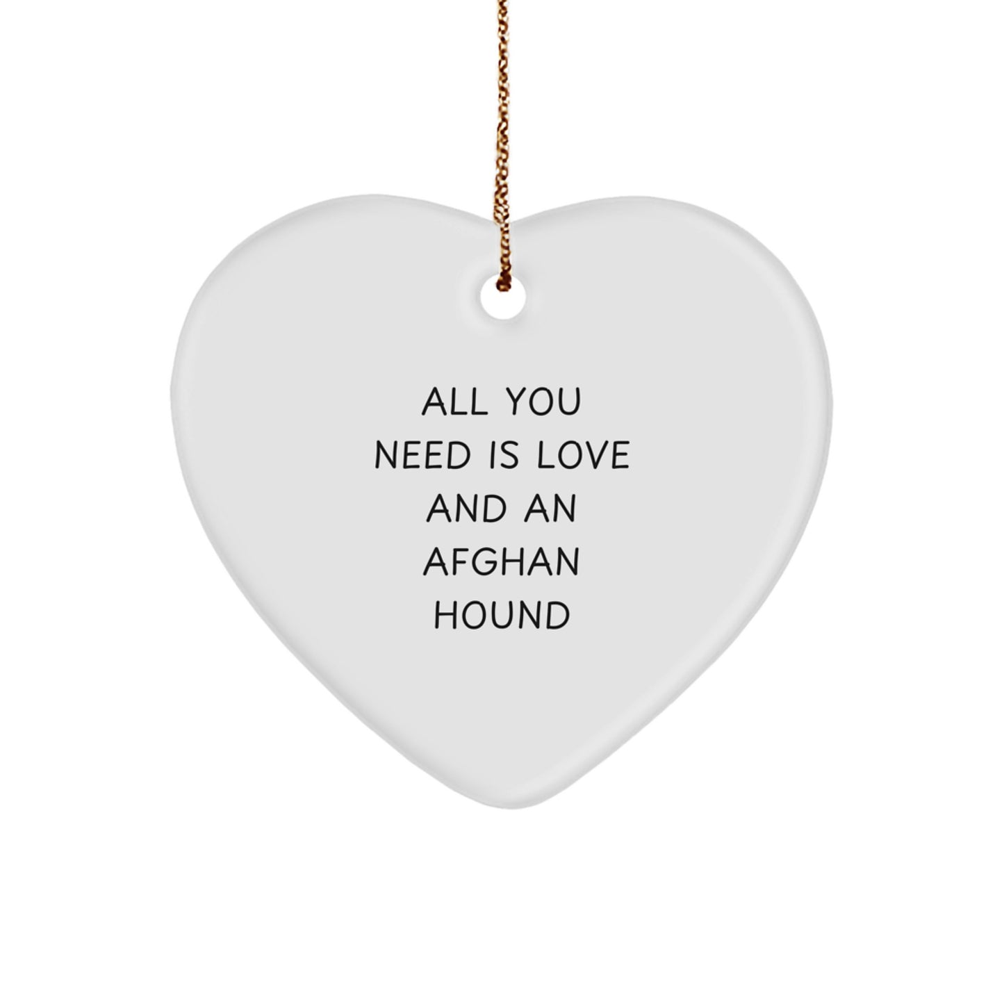 Afghan Hound Heart Ornament Christmas Gift for Coworkers Idea - Image 1