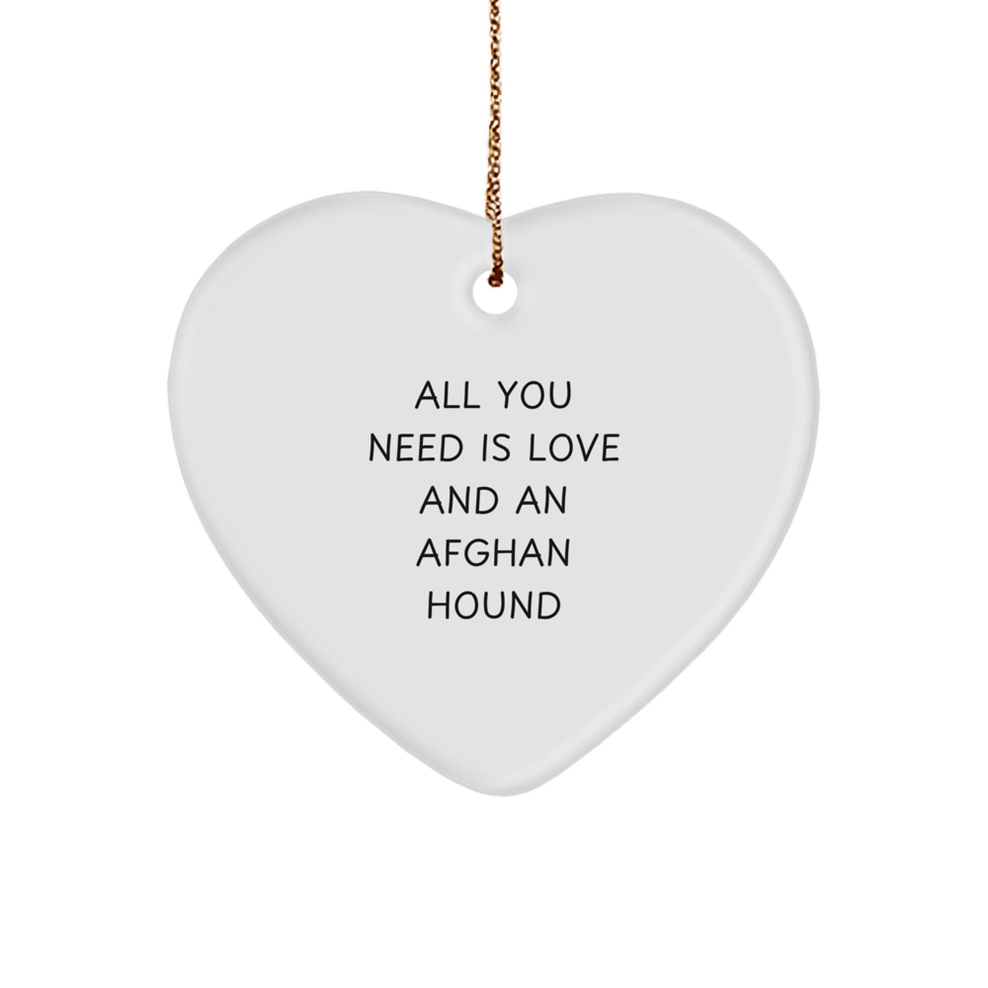 Afghan Hound Heart Ornament Christmas Gift for Coworkers Idea - Image 1