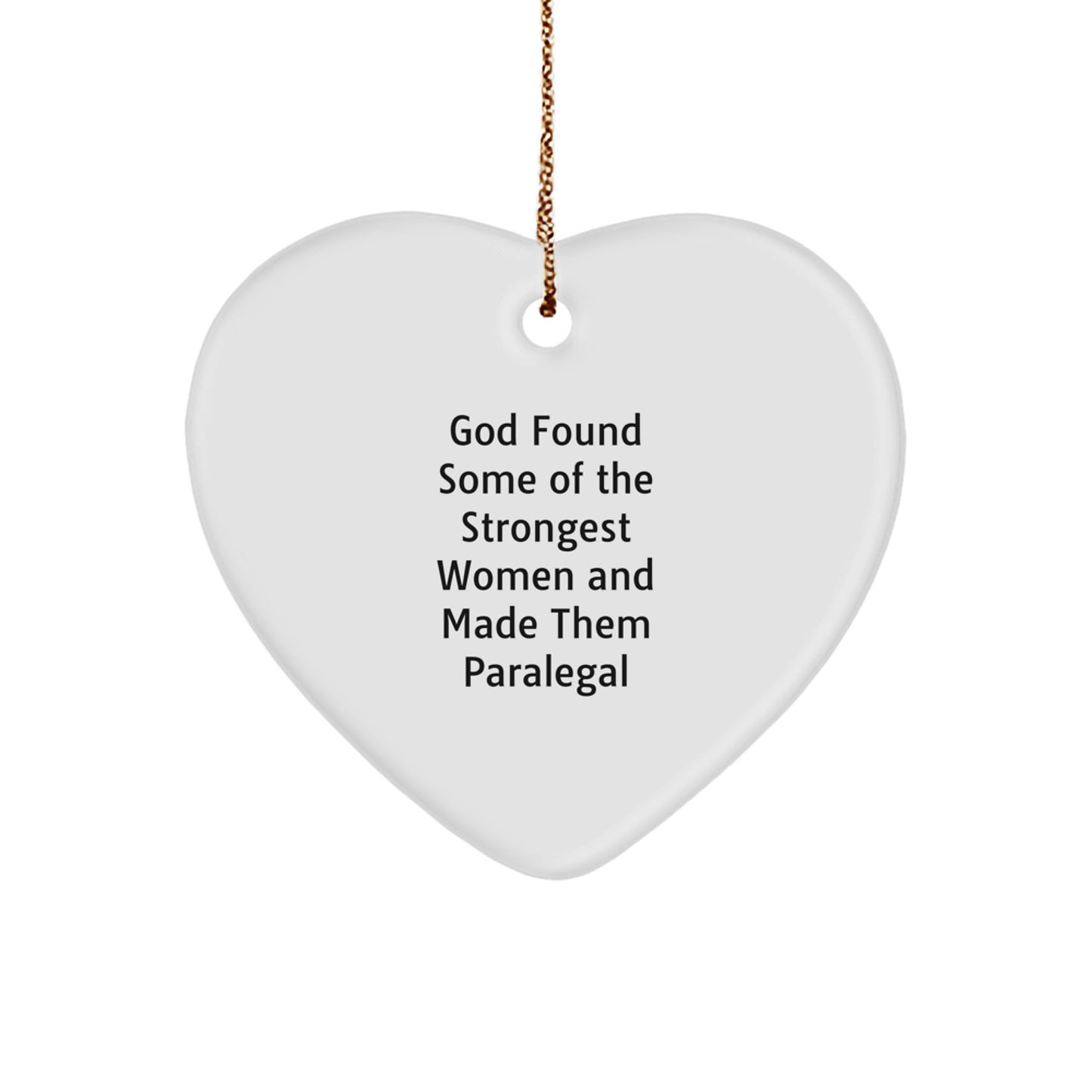 Celebrate Strong Women Paralegal Heart Ornament Kids Christmas Unique Gift - Image 1