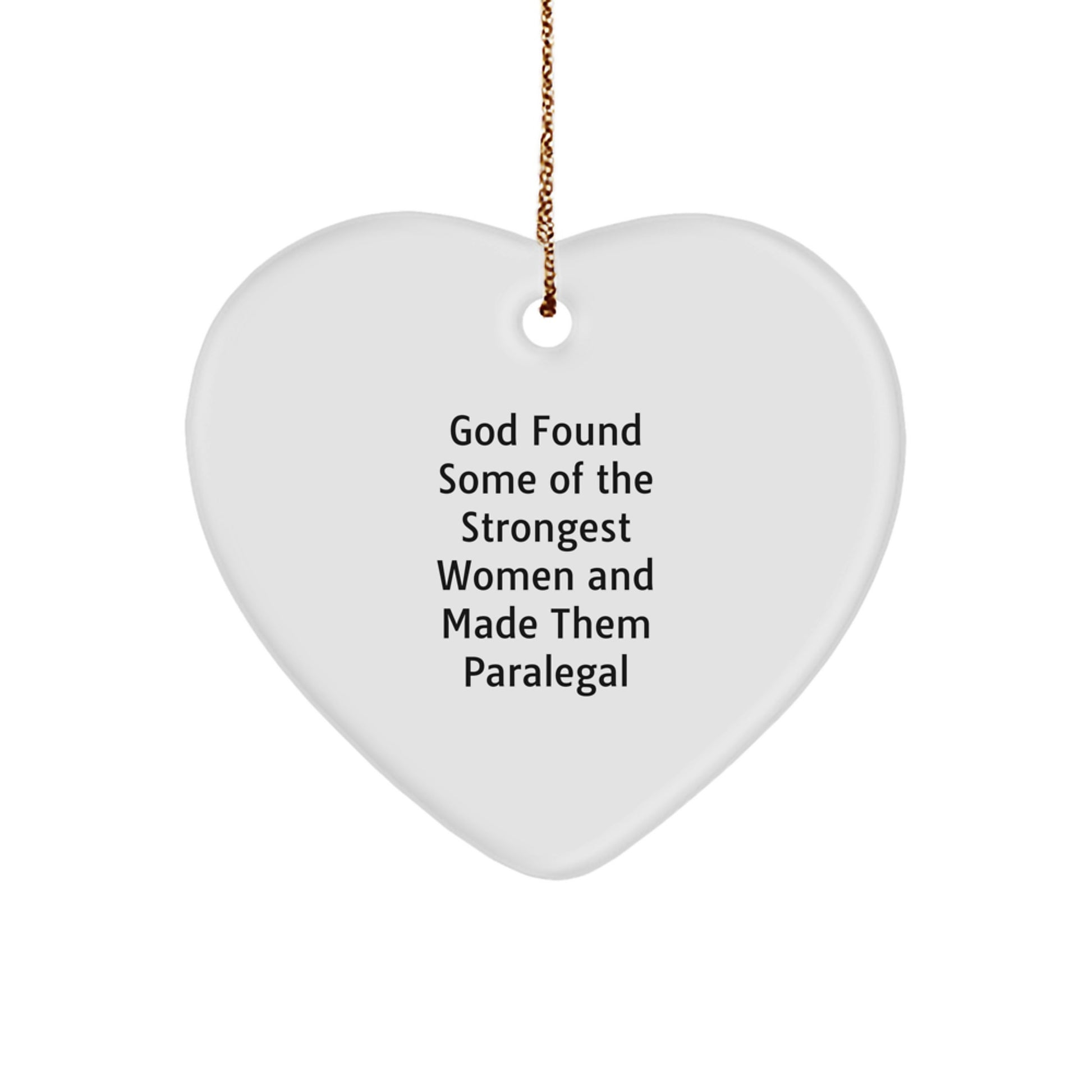 Celebrate Strong Women Paralegal Heart Ornament Kids Christmas Unique Gift - Image 1
