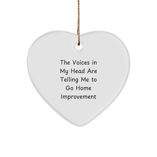 Funny Home Improvement Heart Ornament Gifts from Friends for Home Improvement Enthusiasts on Christmas - Image 1