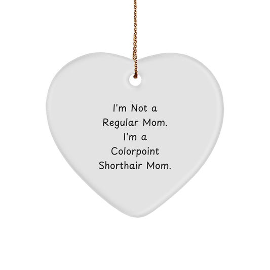 Colorpoint Shorthair Cat Heart Ornament for Family Christmas Unique Gift - Image 1