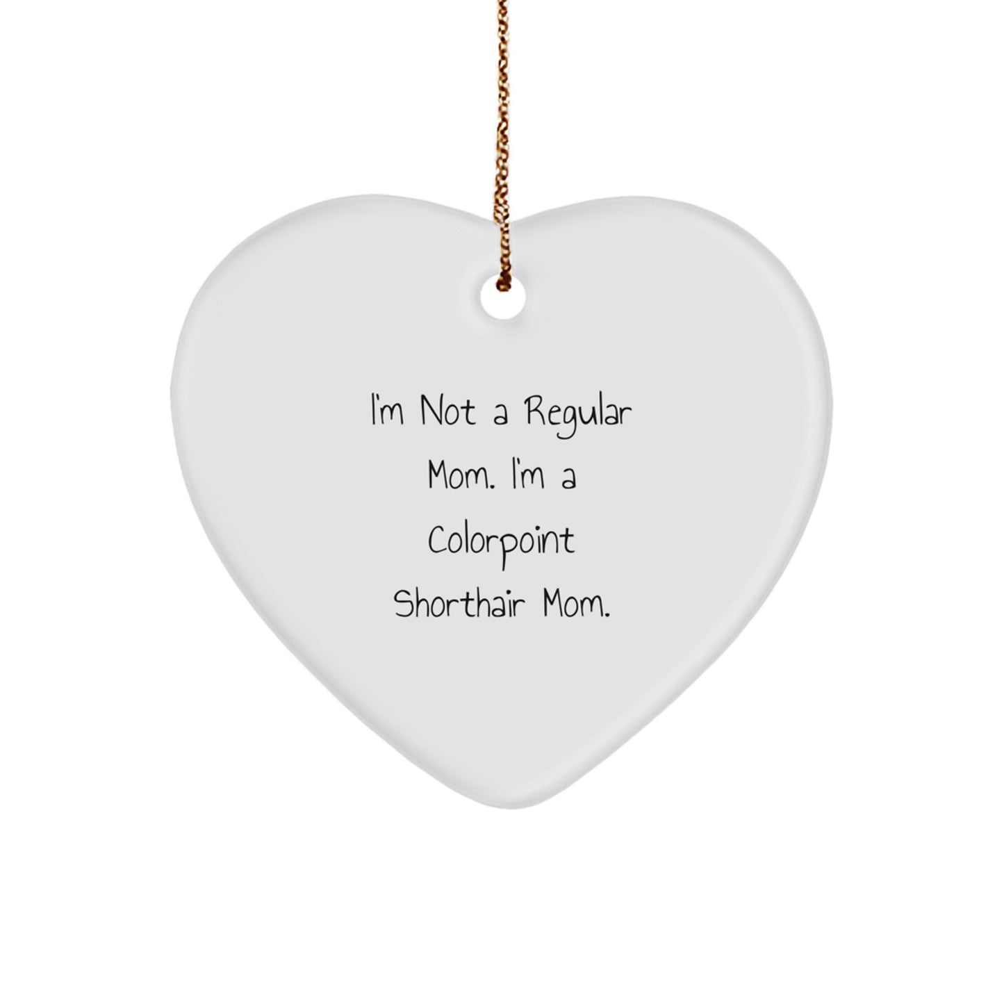 ChristmasGift Surprise Colorpoint Shorthair Cat Heart Ornament for Teens - Image 1