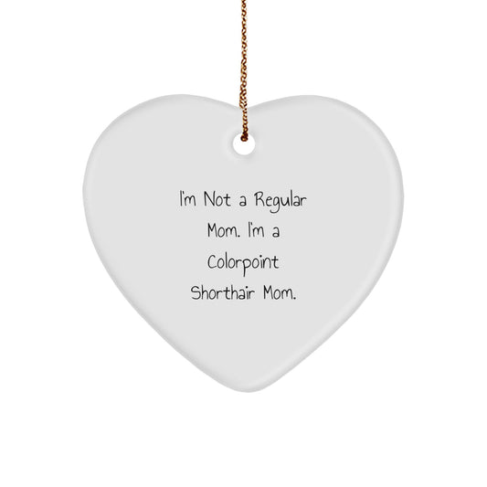 ChristmasGift Surprise Colorpoint Shorthair Cat Heart Ornament for Teens - Image 1
