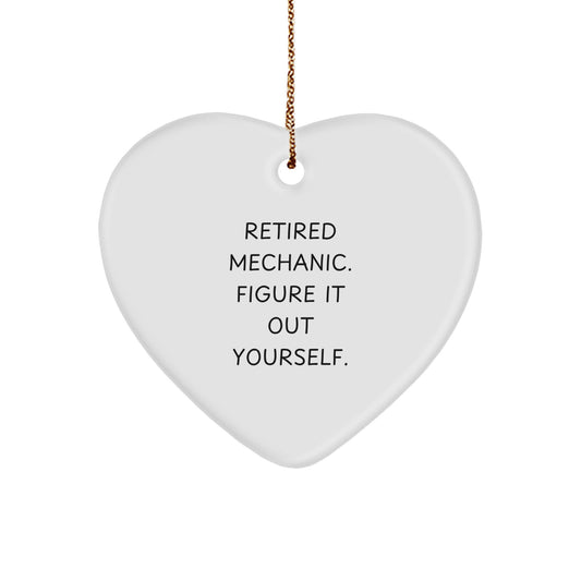 Funny Mechanic Gifts - Heart Ornament for Mechanic Friends and Family - Christmas Unique Presents from Men to Mechanic Guys - Image 1