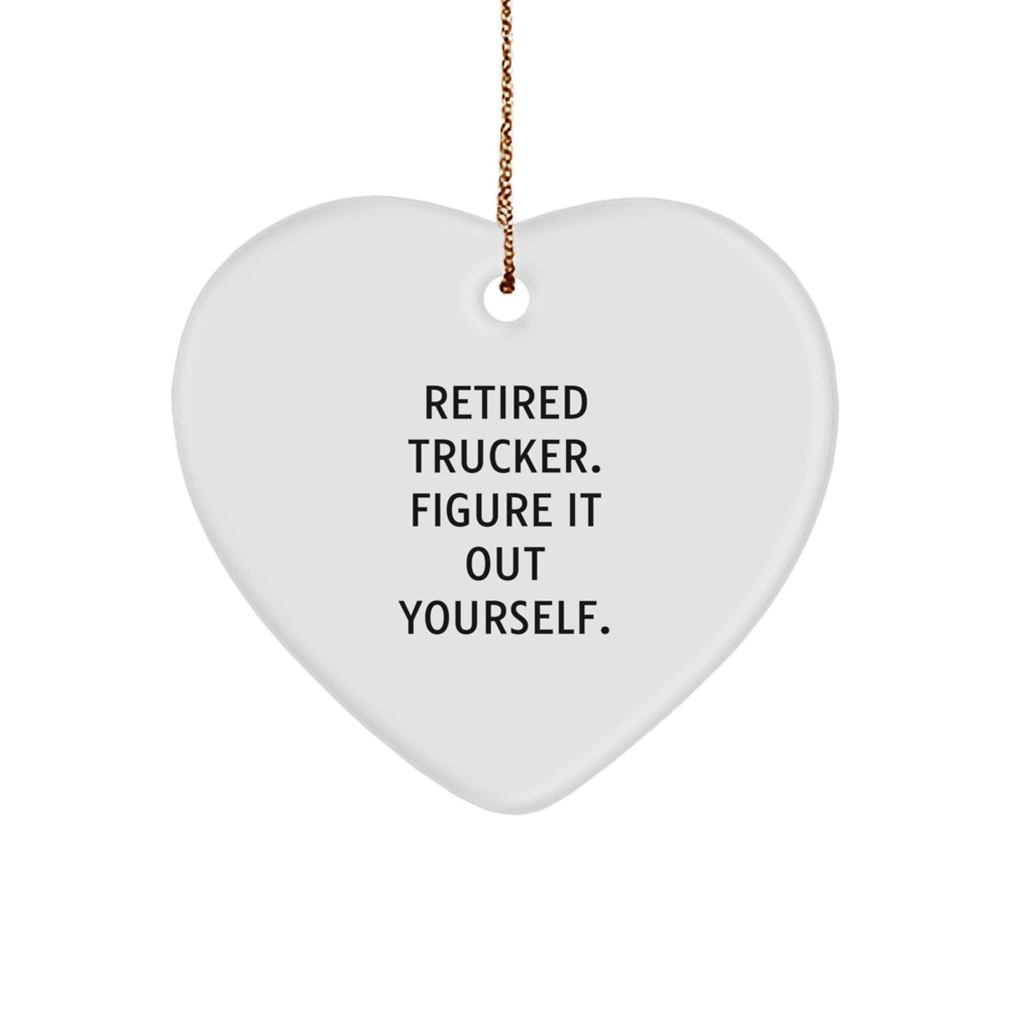 Funny Trucker Heart Ornament Gifts from Men to Trucker Friends for Christmas Unique Present - Image 1