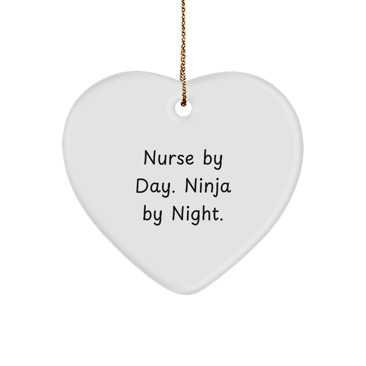 Nurse Christmas Heart Ornament Keepsake for Him Bright Joyful Gift - Image 1