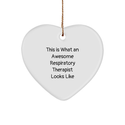 Respiratory Therapist Heart Ornament for a Colleague Companion Gift - Image 1