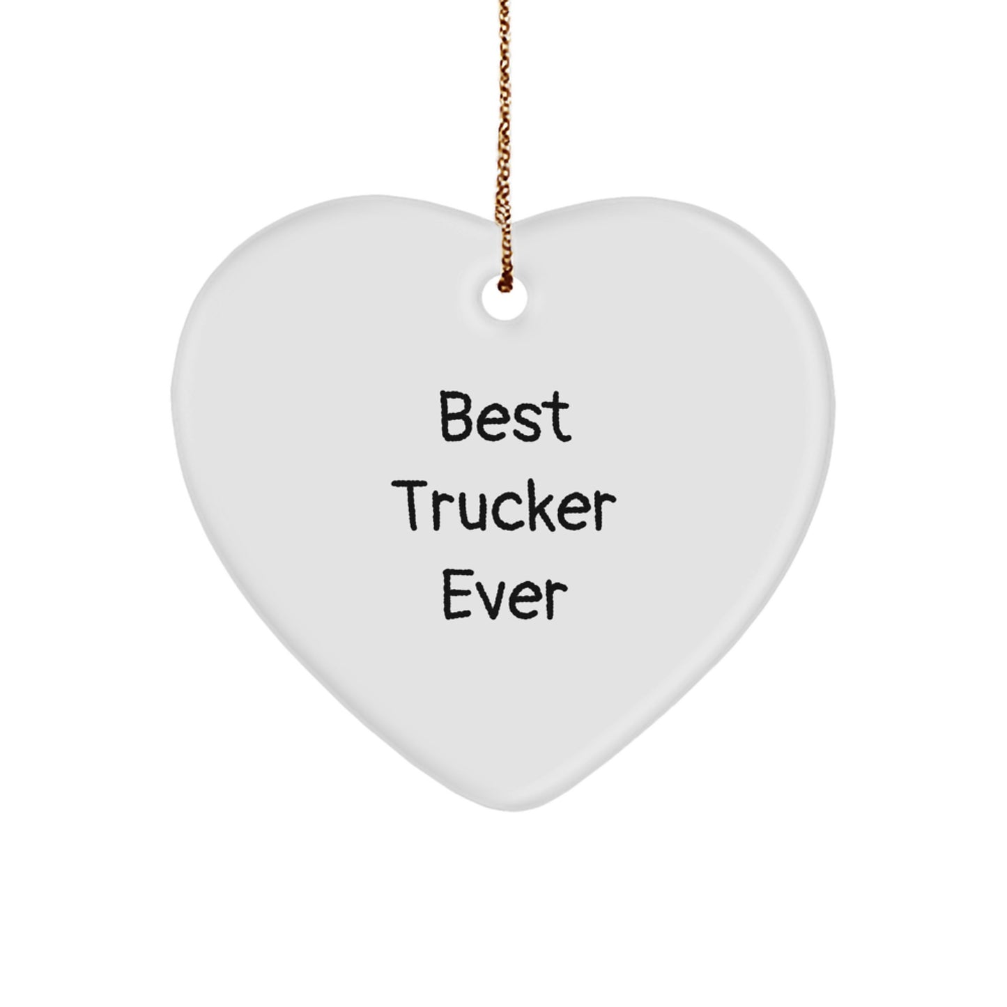Trucker Heart Ornament Christmas Gift for a Colleague - Image 1