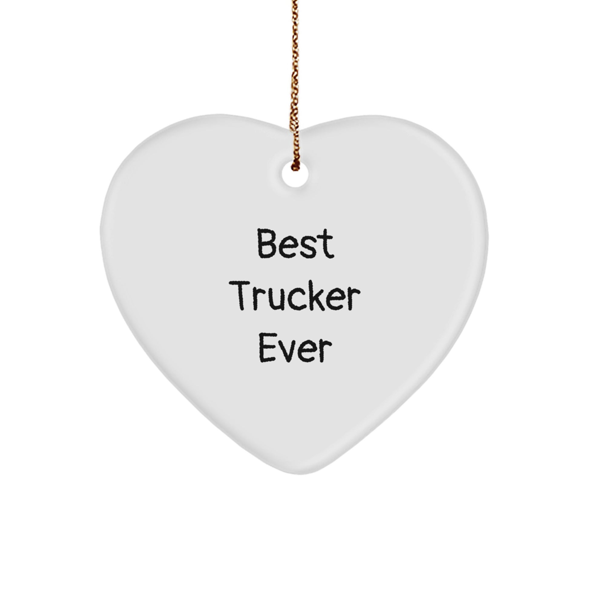 Trucker Heart Ornament Christmas Gift for a Colleague - Image 1