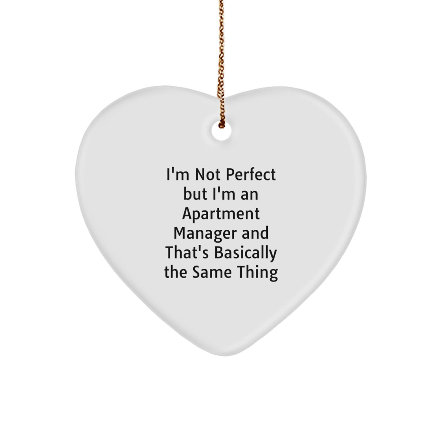 Quirky Apartment Manager Novelty Christmas Ornament Gift for Friends - Image 1
