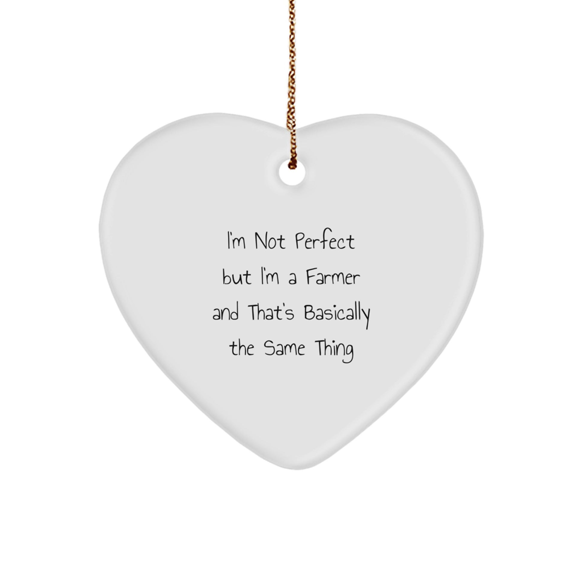 Christmas Gift Farmer Heart Ornament Idea for Friends - Image 1