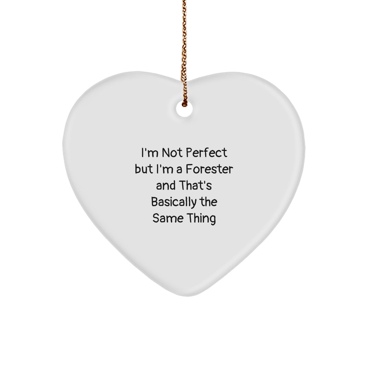 Forester Heart Ornament Idea for Coworkers Holiday Christmas Gift - Image 1