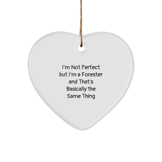 Forester Heart Ornament Idea for Coworkers Holiday Christmas Gift - Image 1