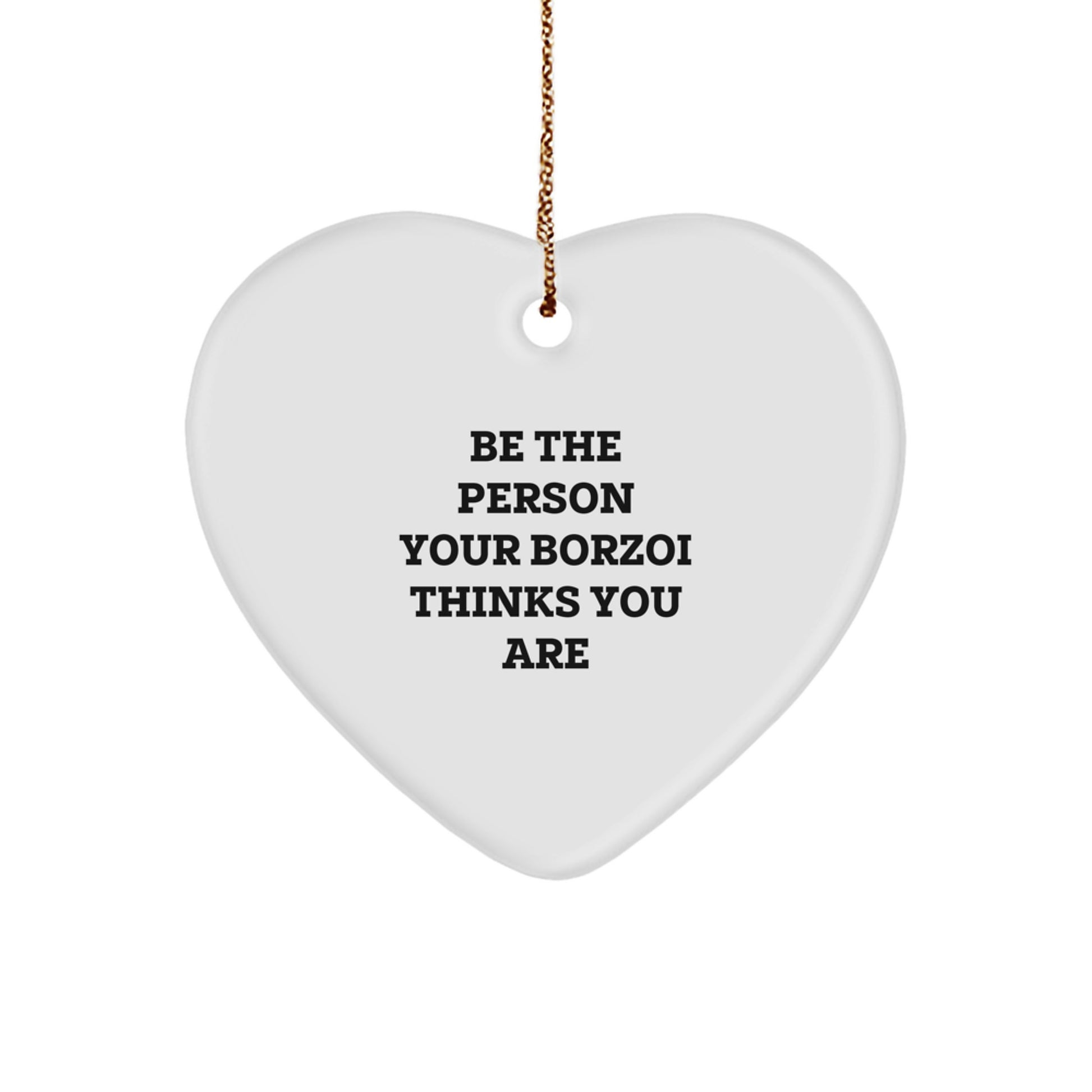 Funny Borzoi Dog Heart Ornament Gifts for Men from Family Members Christmas Unique Presents - Image 1