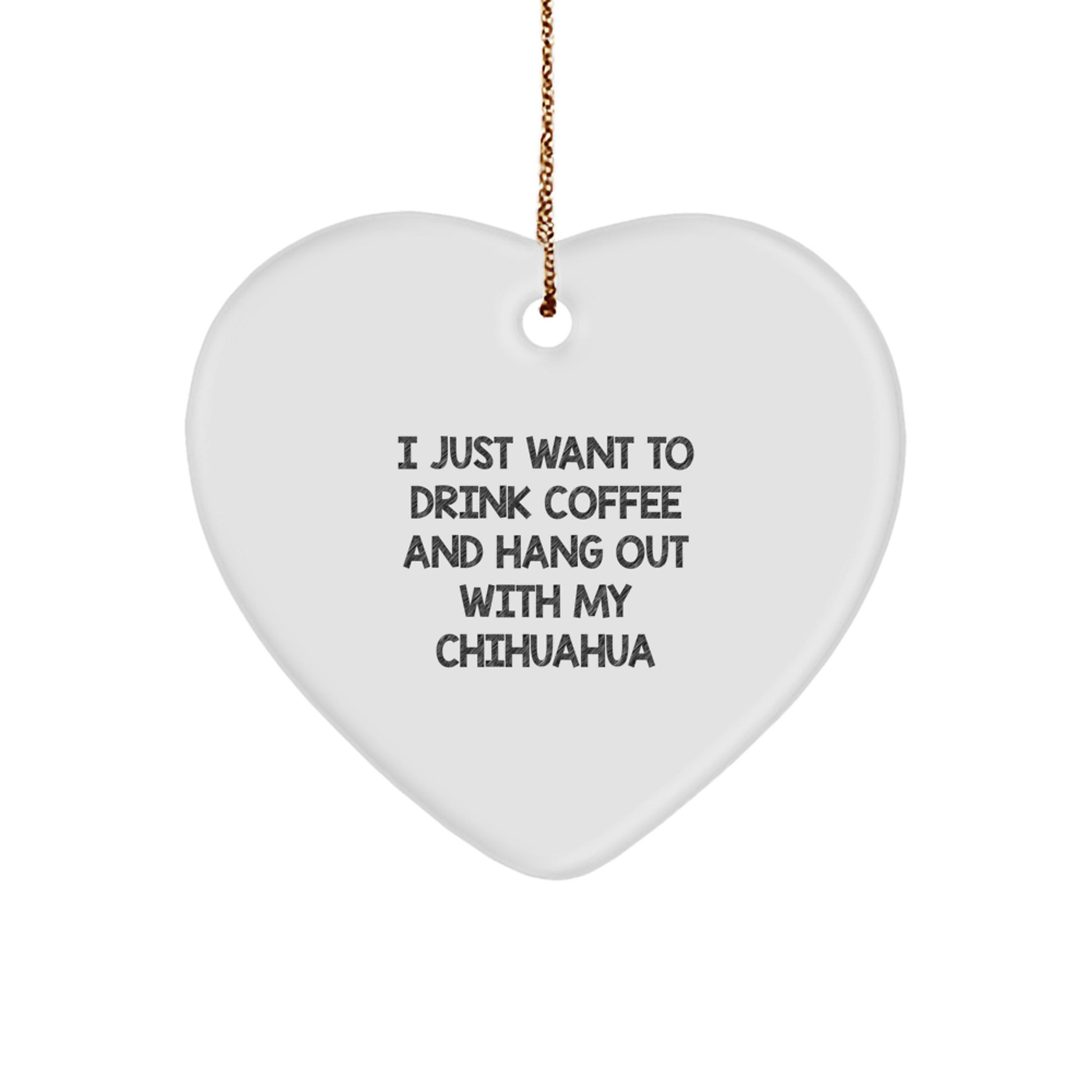 Funny Chihuahua Dog Lover Gifts from Men to Women, Heart Ornament for Chihuahua Dog Owners during Christmas Unique Gifts - Image 1