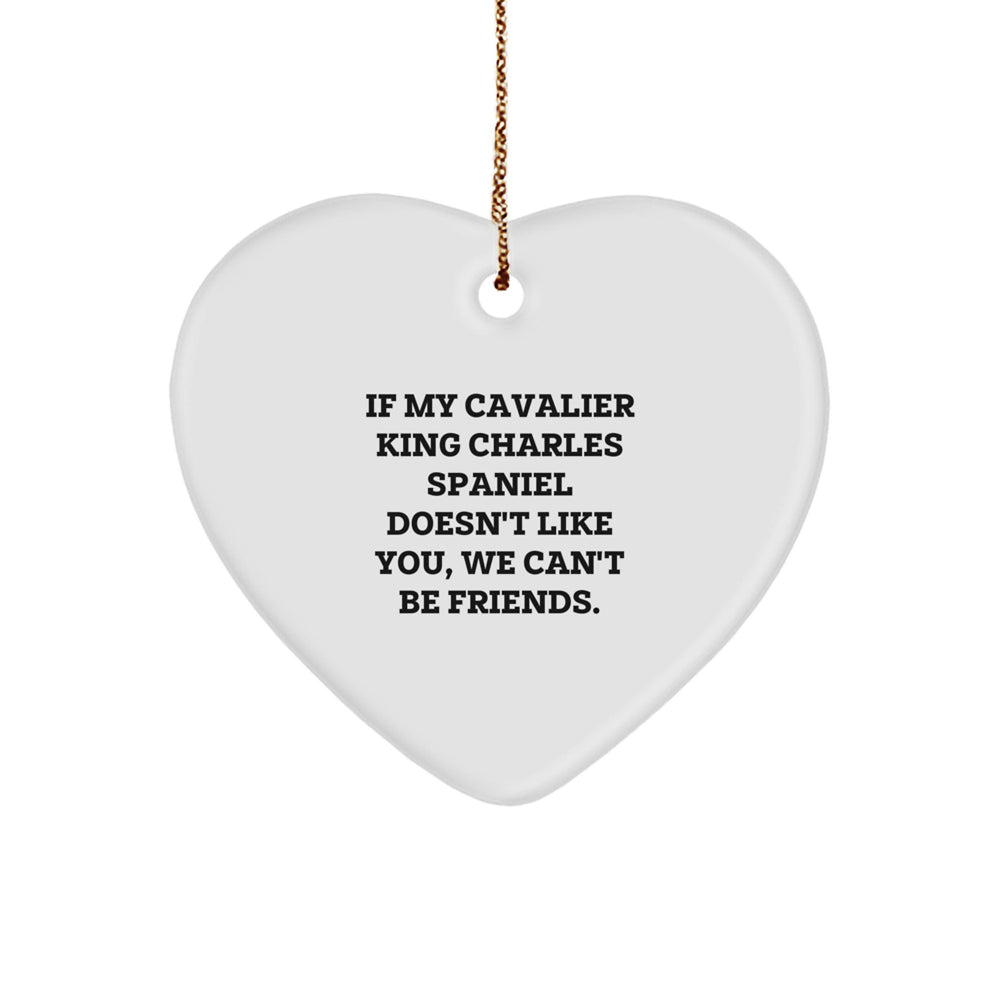 Cavalier King Charles Spaniel Dog Lover's Heart Ornament Gifts from Friends, Family, or Coworkers - Inspirational Quote Christmas Unique Gifts - Image 1