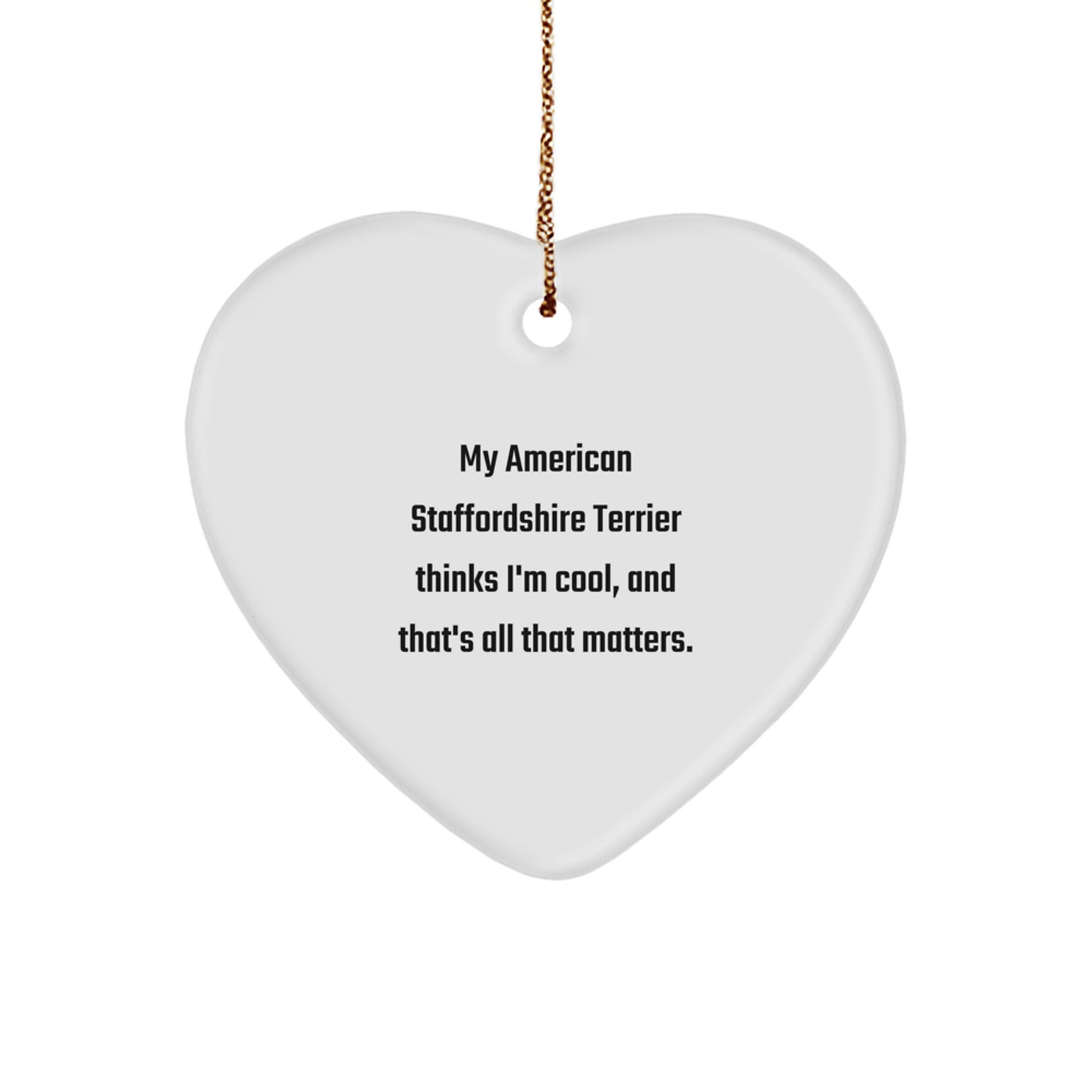 White Heart Christmas Ornament for Friends Gift – My Stafford Thinks I'm - Image 1